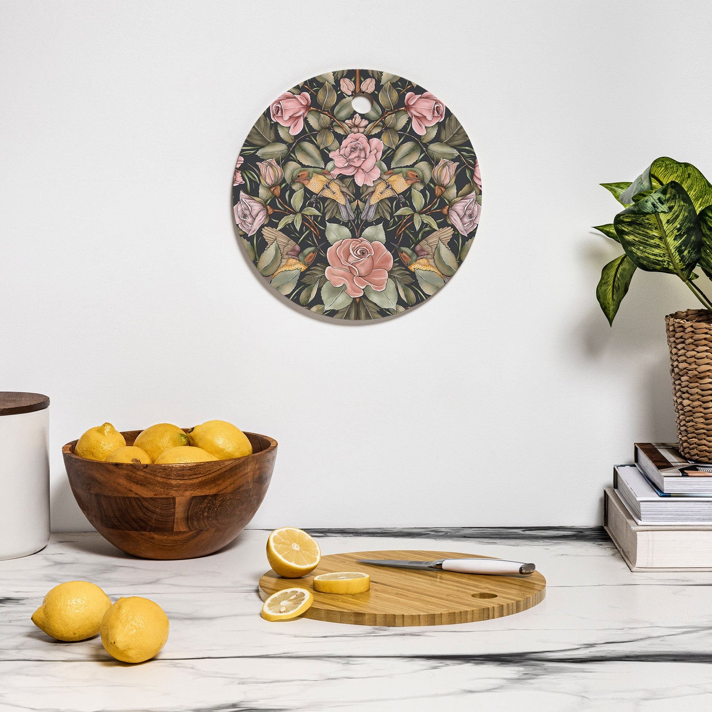Marta Barragan Camarasa Victorian Garden Beauty Cutting Board Round