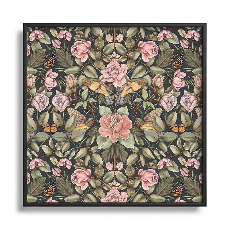 Marta Barragan Camarasa Victorian Garden Beauty Square Metal Framed Art Print