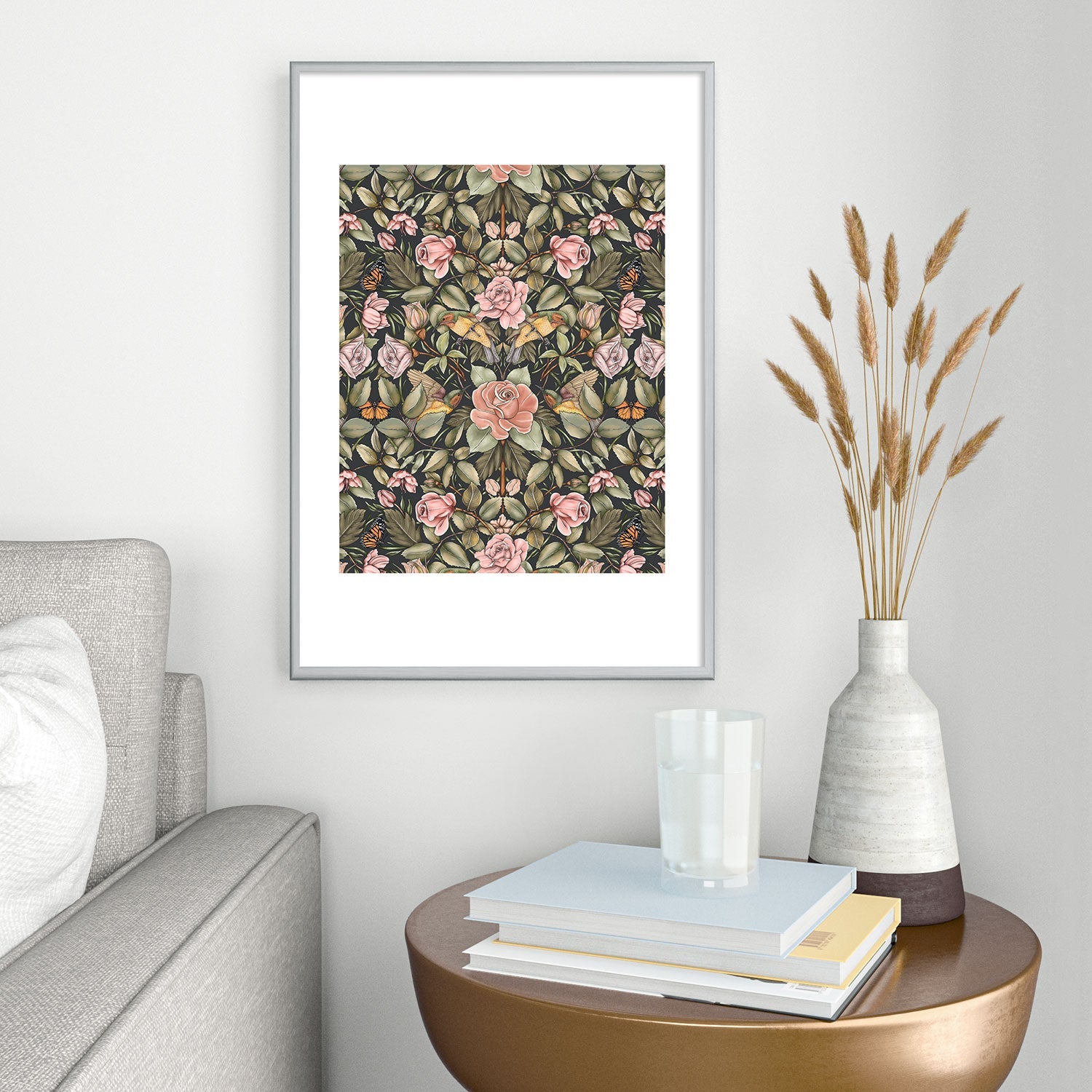 Marta Barragan Camarasa Victorian Garden Beauty Metal Framed Art Print