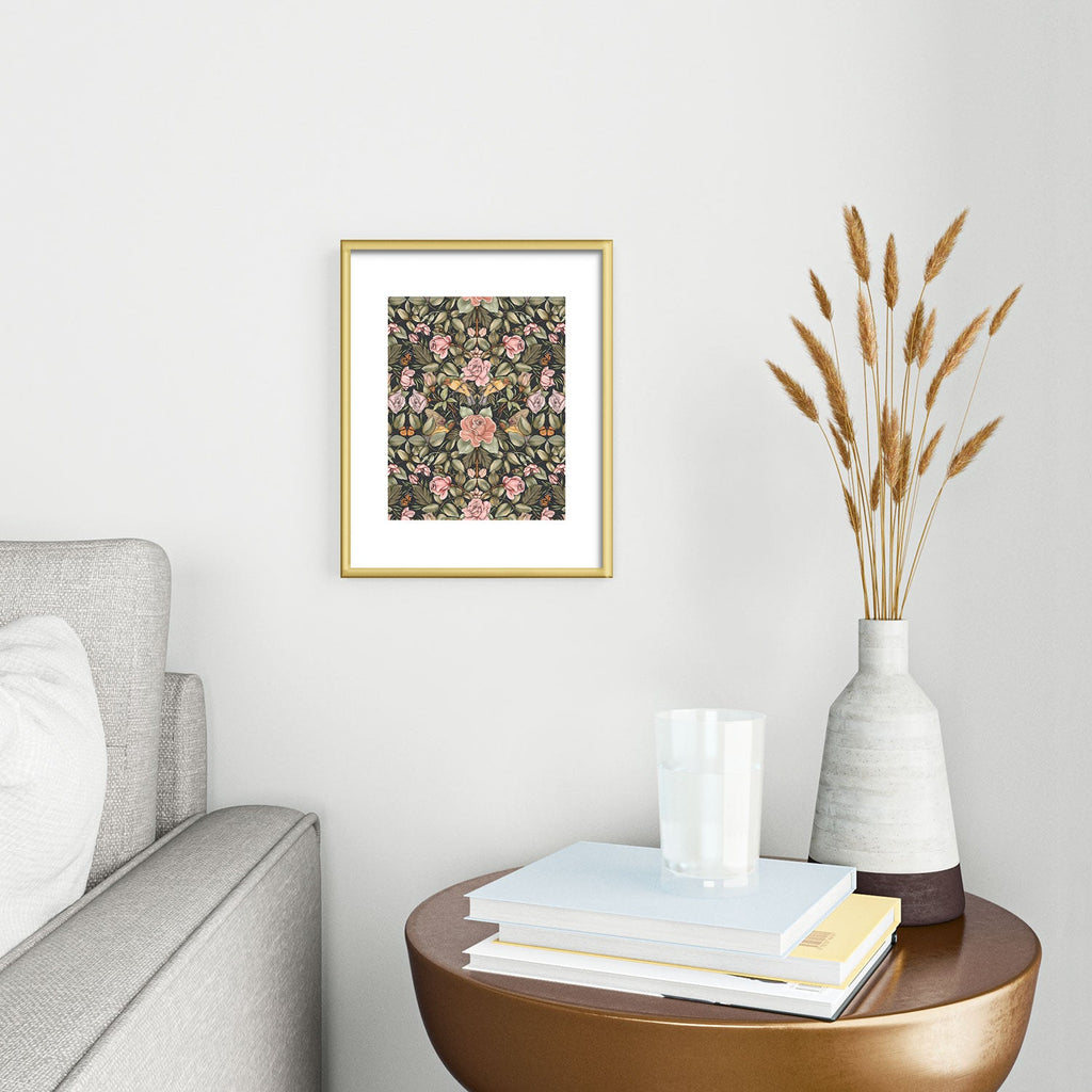 Marta Barragan Camarasa Victorian Garden Beauty Metal Framed Art Print