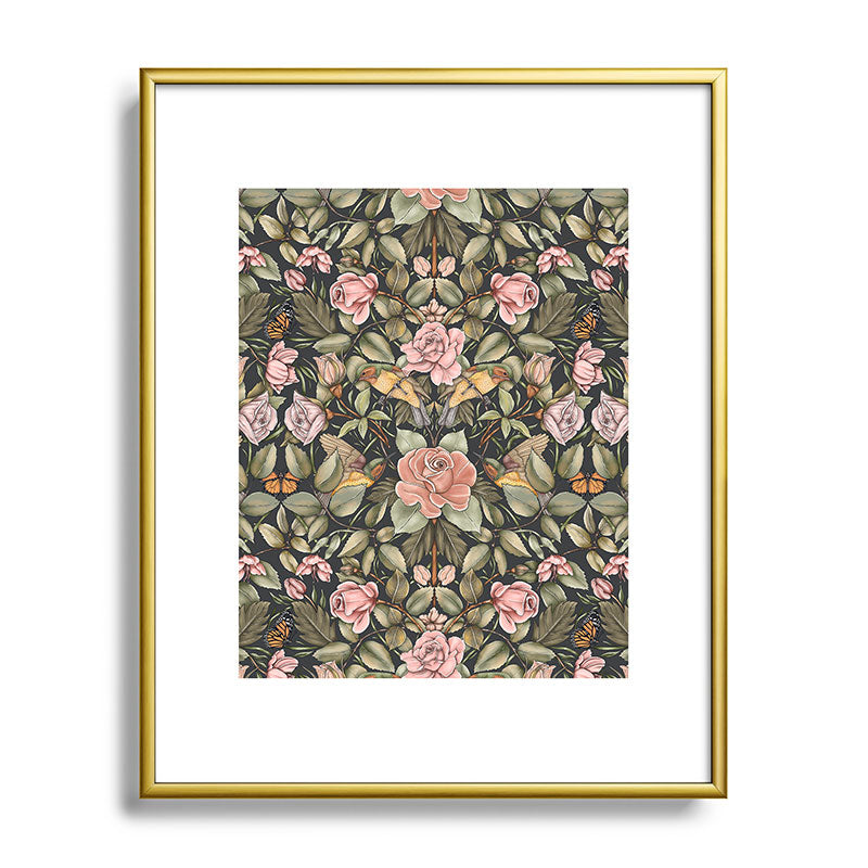 Marta Barragan Camarasa Victorian Garden Beauty Metal Framed Art Print