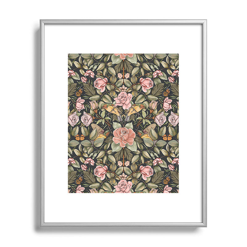 Marta Barragan Camarasa Victorian Garden Beauty Metal Framed Art Print