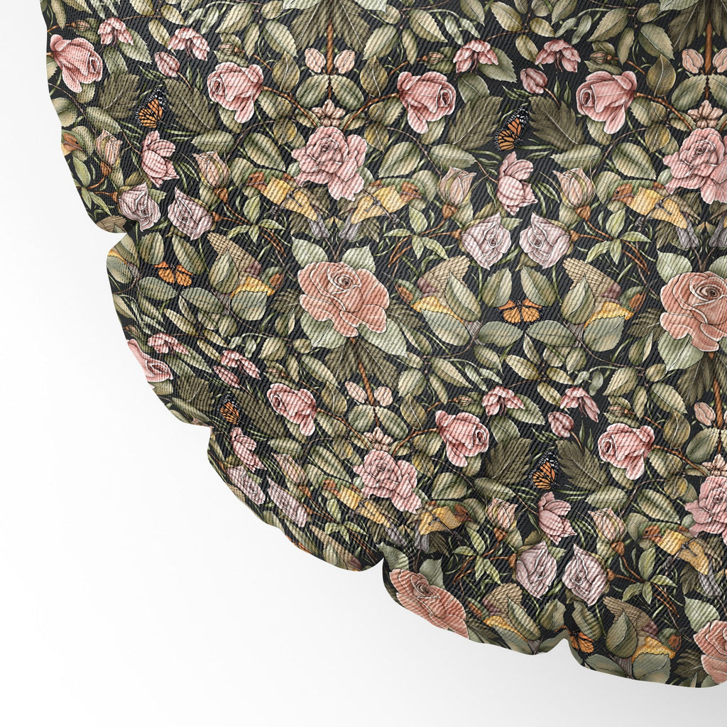 Marta Barragan Camarasa Victorian Garden Beauty Floor Pillow Round