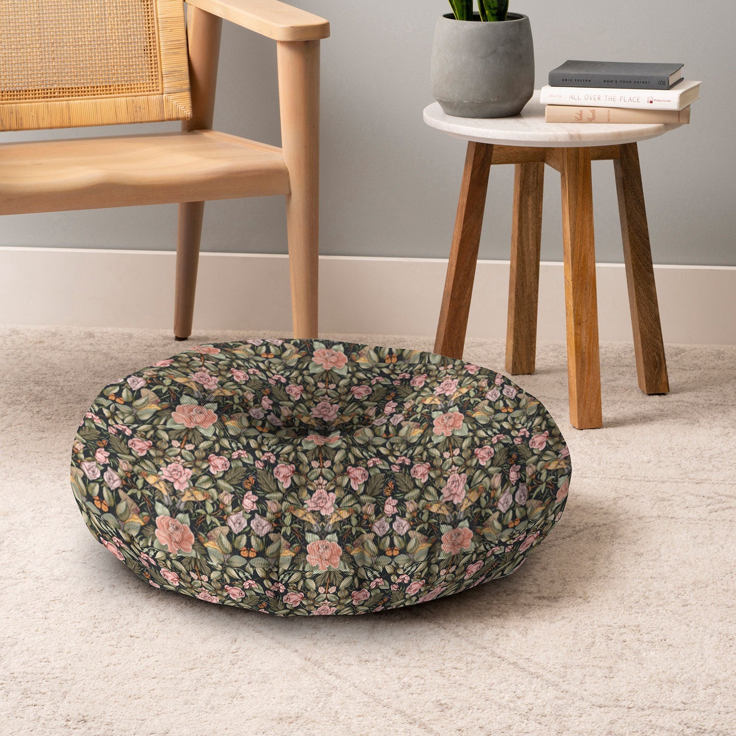 Marta Barragan Camarasa Victorian Garden Beauty Floor Pillow Round
