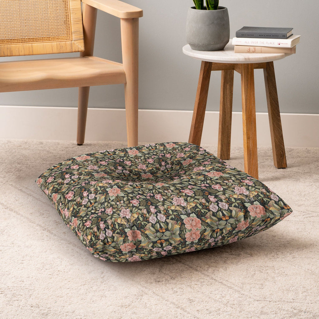 Marta Barragan Camarasa Victorian Garden Beauty Floor Pillow Square