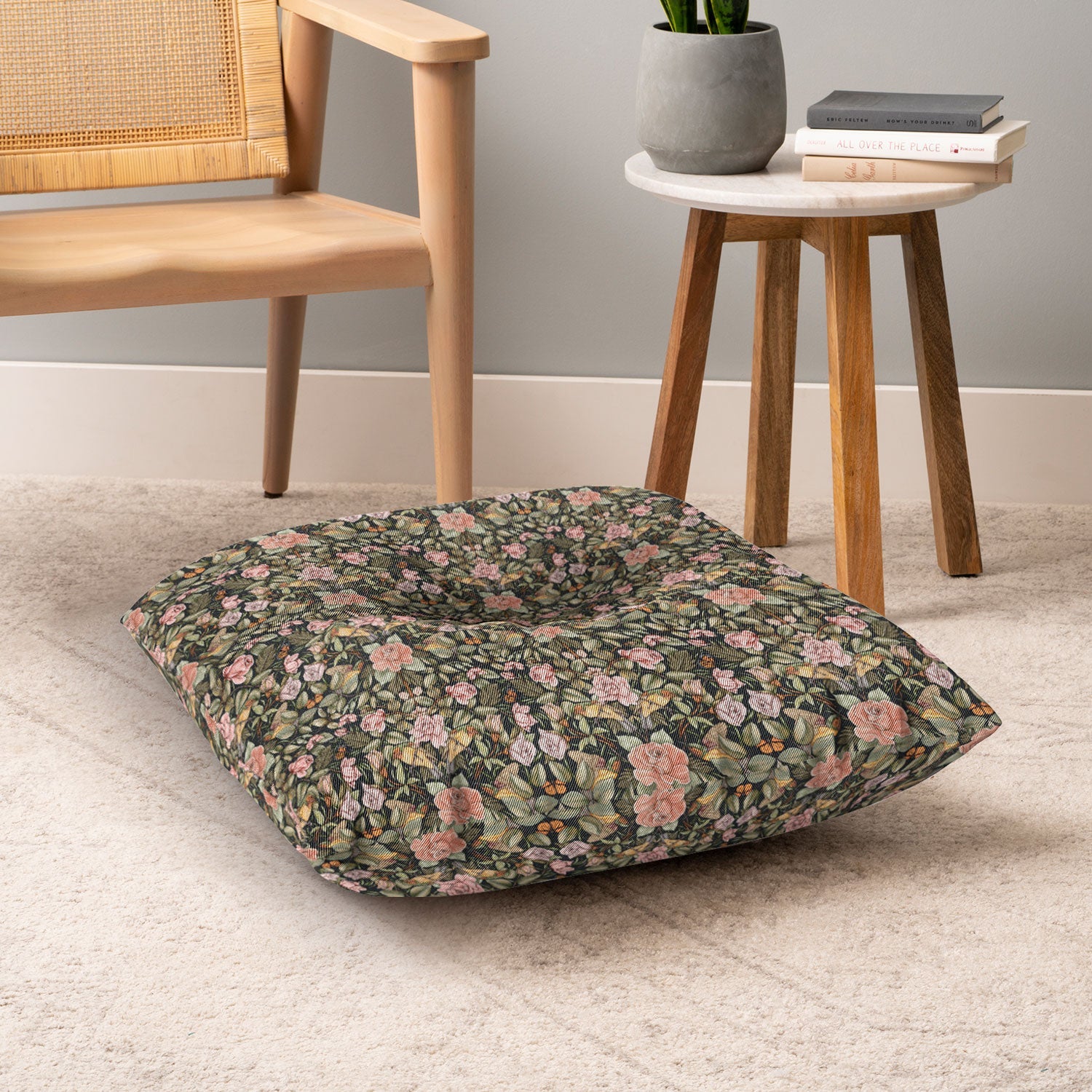 Marta Barragan Camarasa Victorian Garden Beauty Floor Pillow Square