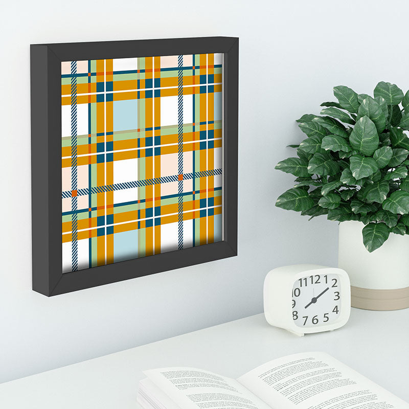 Marta Barragan Camarasa Warm Plaid Fusion Recessed Framing Square