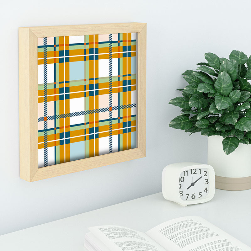 Marta Barragan Camarasa Warm Plaid Fusion Recessed Framing Square