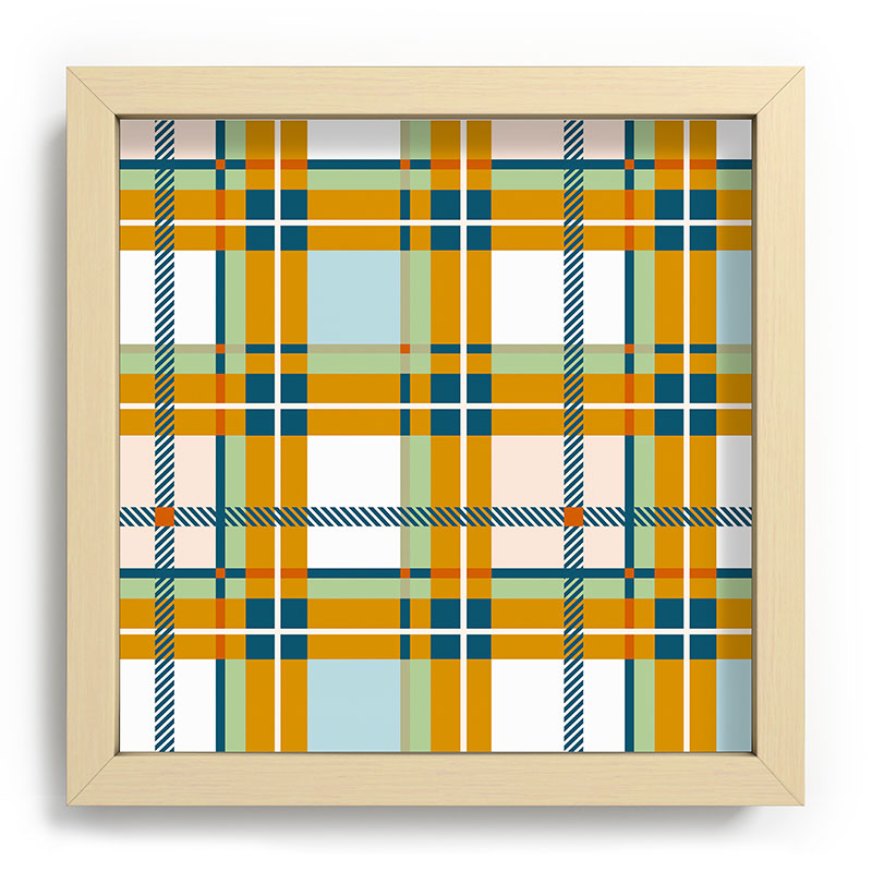 Marta Barragan Camarasa Warm Plaid Fusion Recessed Framing Square
