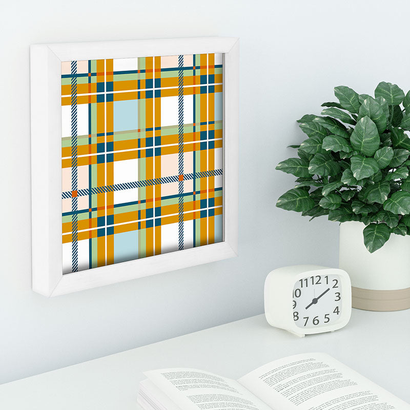 Marta Barragan Camarasa Warm Plaid Fusion Recessed Framing Square