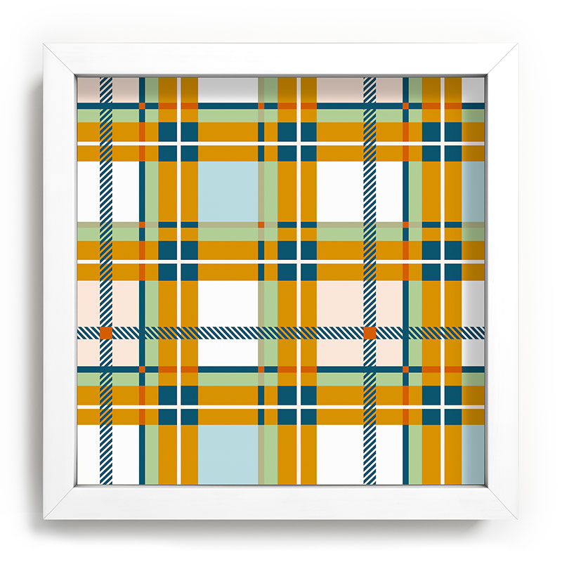 Marta Barragan Camarasa Warm Plaid Fusion Recessed Framing Square