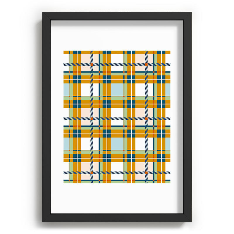 Marta Barragan Camarasa Warm Plaid Fusion Recessed Framing Rectangle
