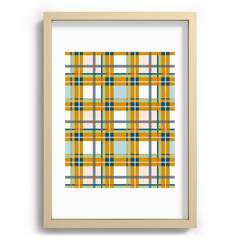 Marta Barragan Camarasa Warm Plaid Fusion Recessed Framing Rectangle