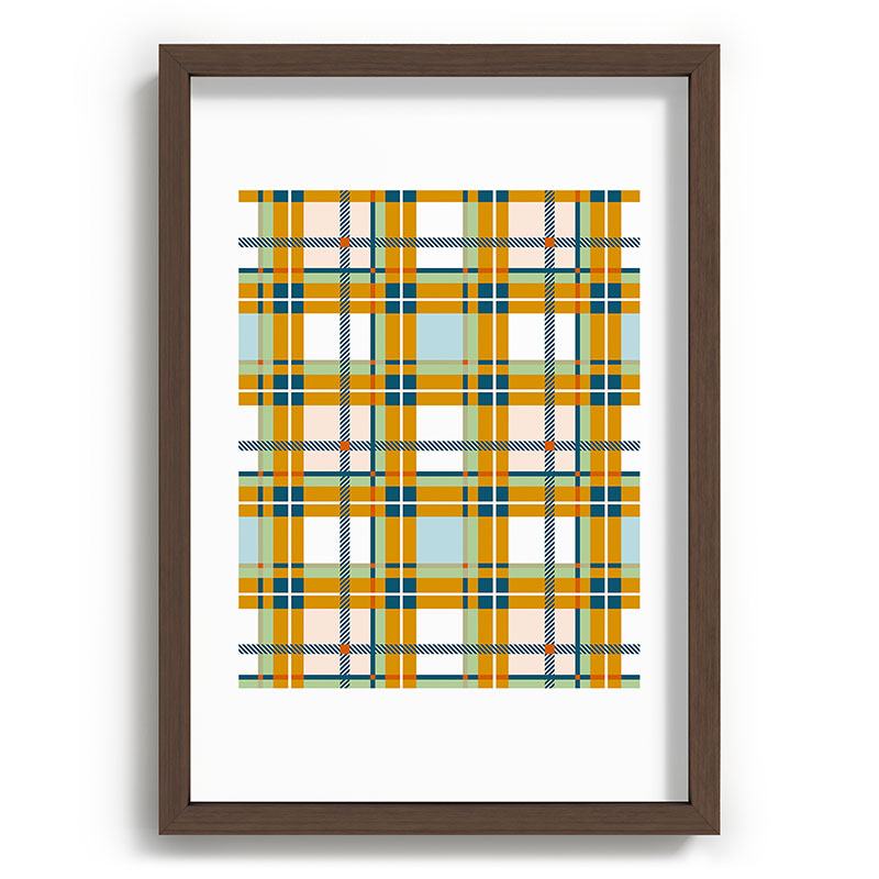 Marta Barragan Camarasa Warm Plaid Fusion Recessed Framing Rectangle