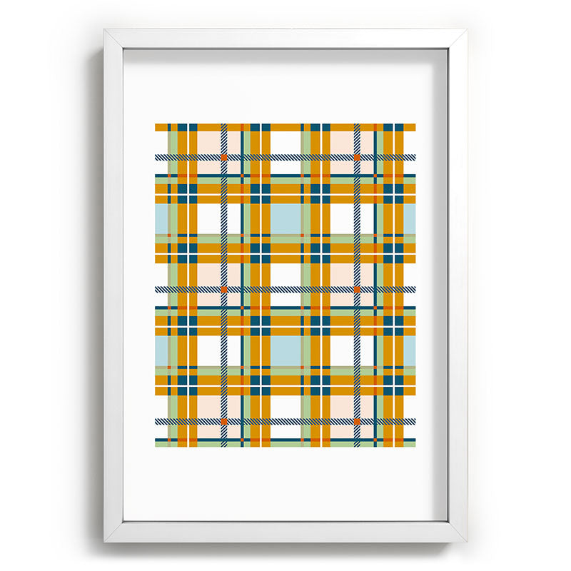 Marta Barragan Camarasa Warm Plaid Fusion Recessed Framing Rectangle