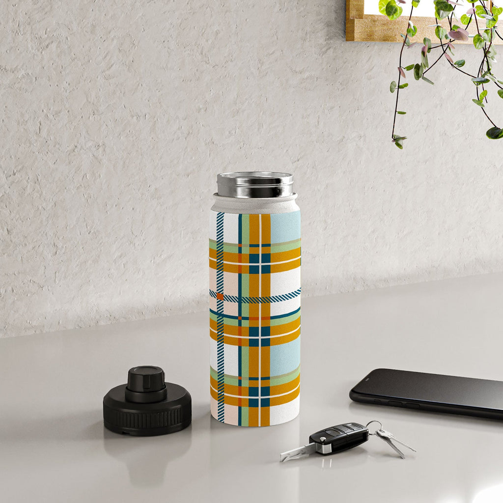 Marta Barragan Camarasa Warm Plaid Fusion Water Bottle