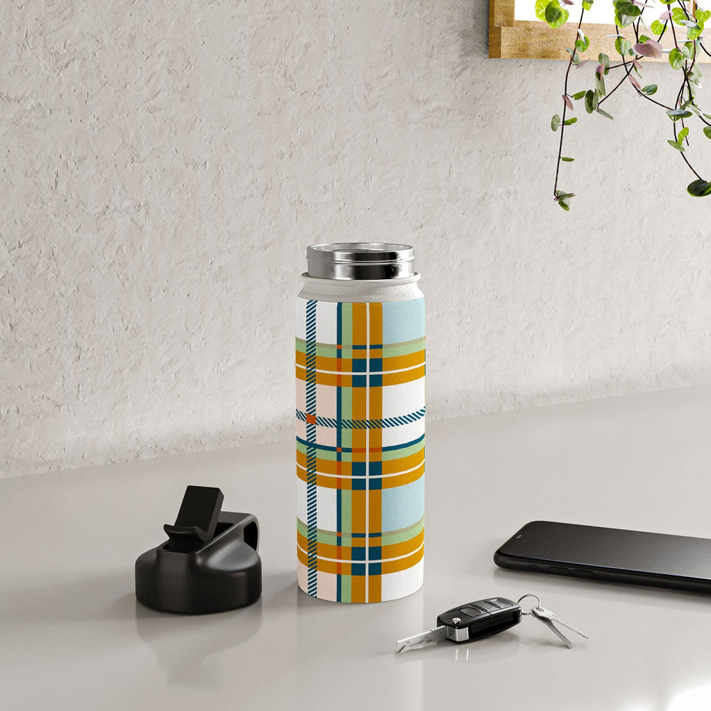 Marta Barragan Camarasa Warm Plaid Fusion Water Bottle