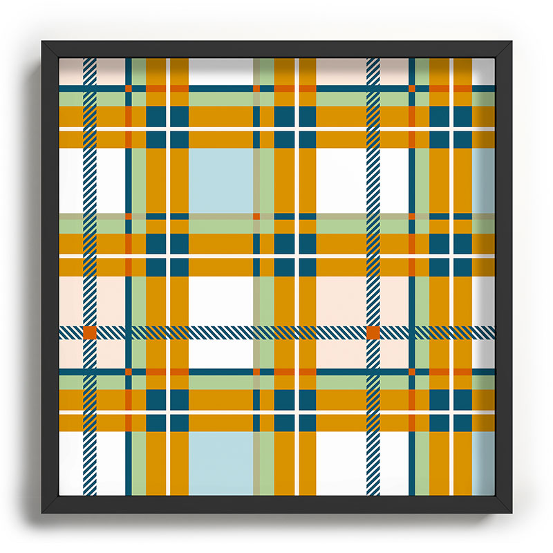 Marta Barragan Camarasa Warm Plaid Fusion Recessed Framing Square