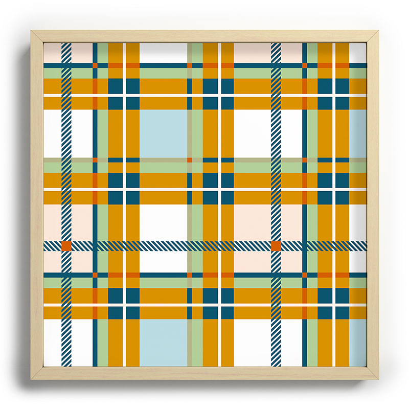 Marta Barragan Camarasa Warm Plaid Fusion Recessed Framing Square