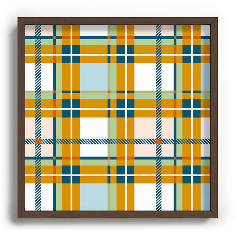 Marta Barragan Camarasa Warm Plaid Fusion Recessed Framing Square