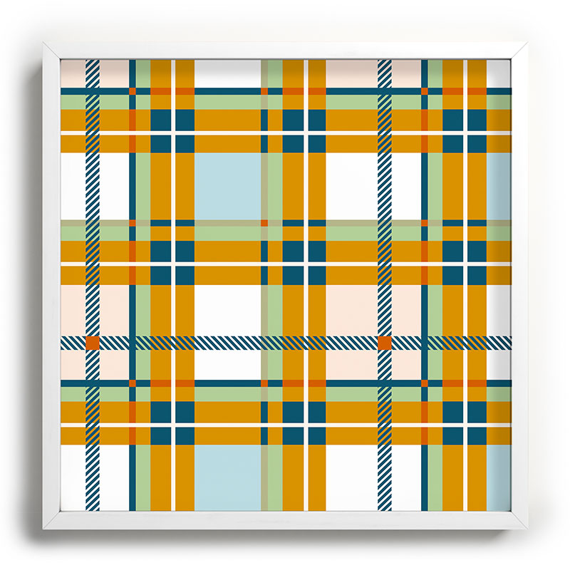 Marta Barragan Camarasa Warm Plaid Fusion Recessed Framing Square
