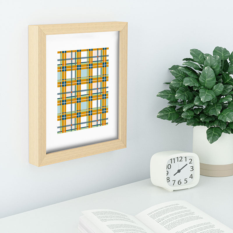 Marta Barragan Camarasa Warm Plaid Fusion Recessed Framing Rectangle