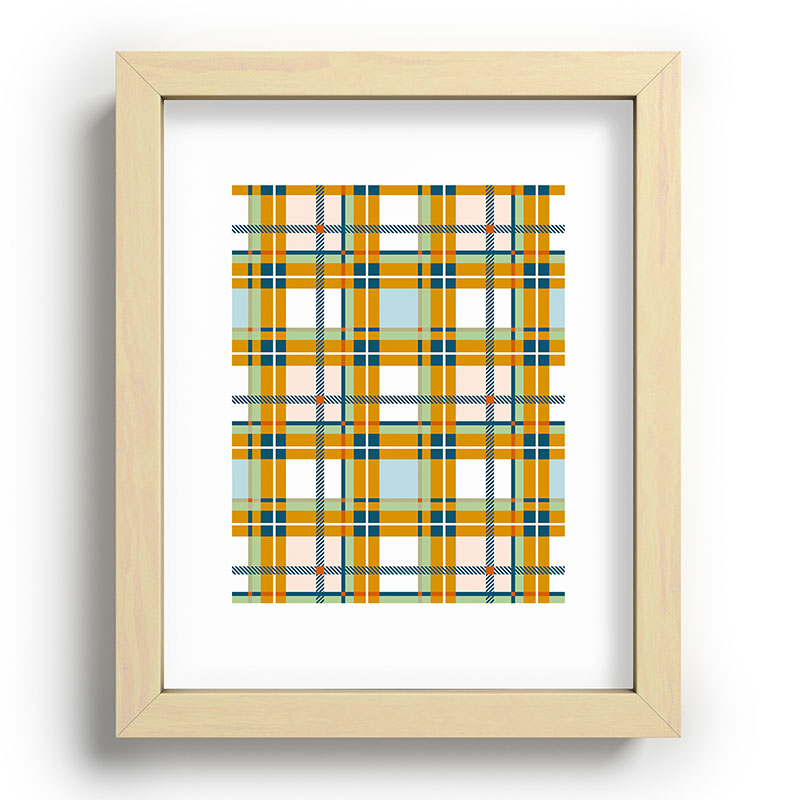 Marta Barragan Camarasa Warm Plaid Fusion Recessed Framing Rectangle