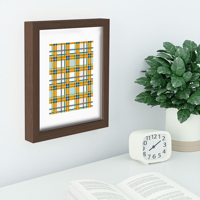 Marta Barragan Camarasa Warm Plaid Fusion Recessed Framing Rectangle