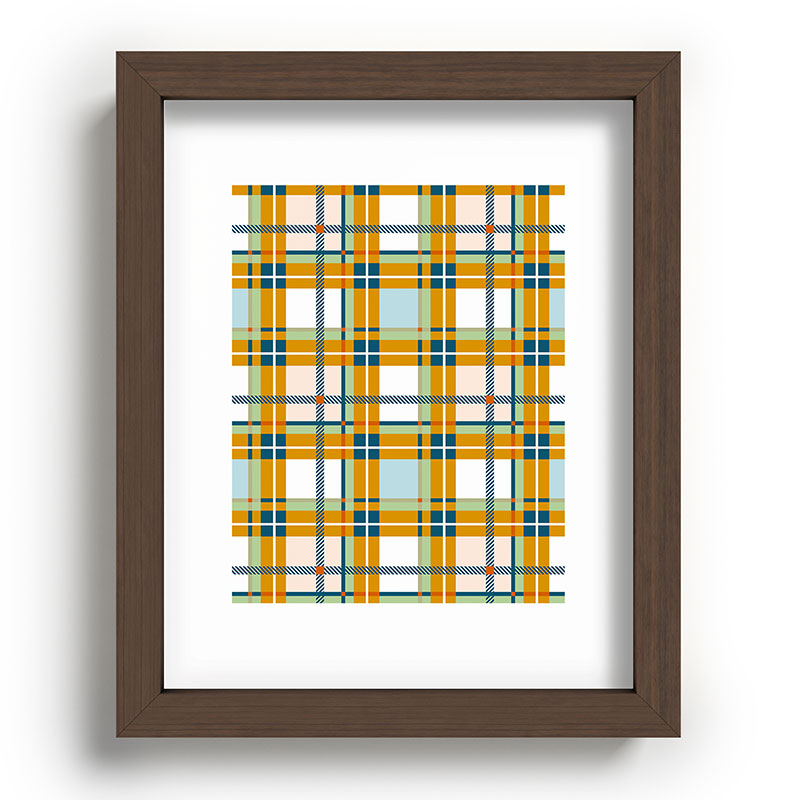 Marta Barragan Camarasa Warm Plaid Fusion Recessed Framing Rectangle