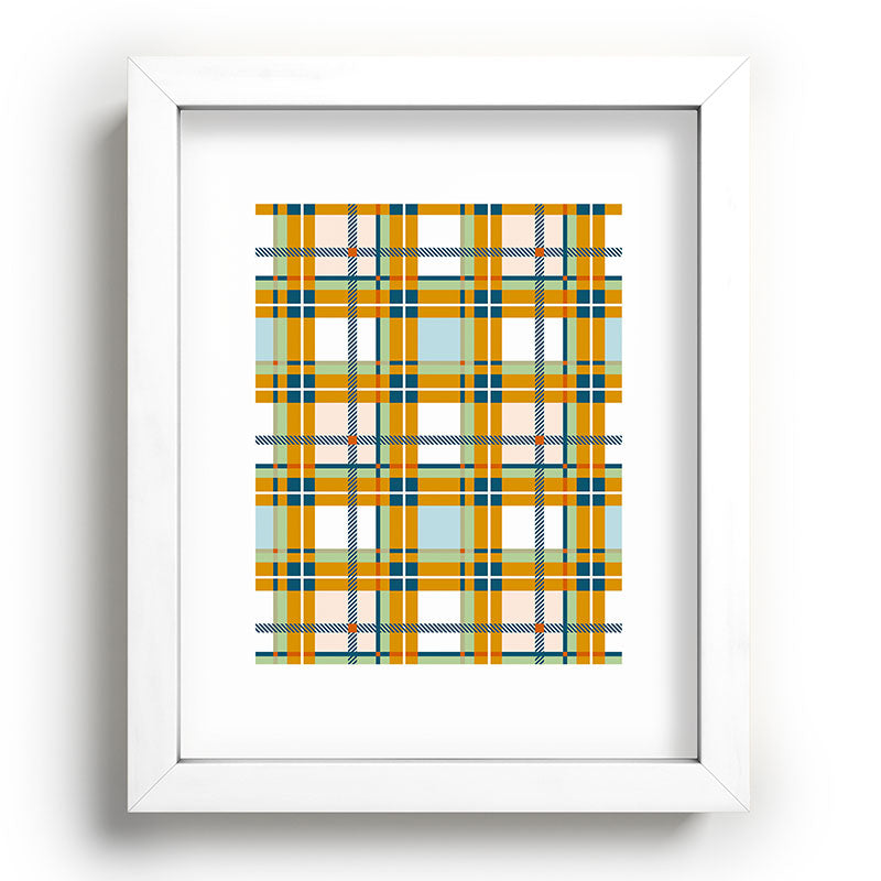 Marta Barragan Camarasa Warm Plaid Fusion Recessed Framing Rectangle