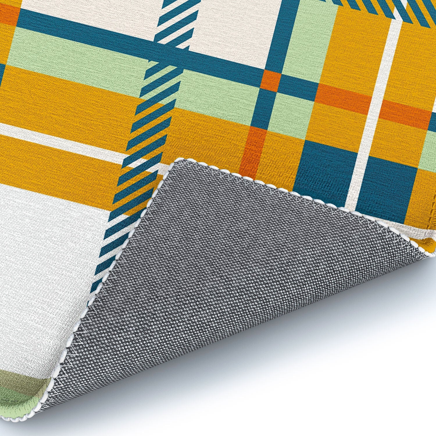 Marta Barragan Camarasa Warm Plaid Fusion Area Rug