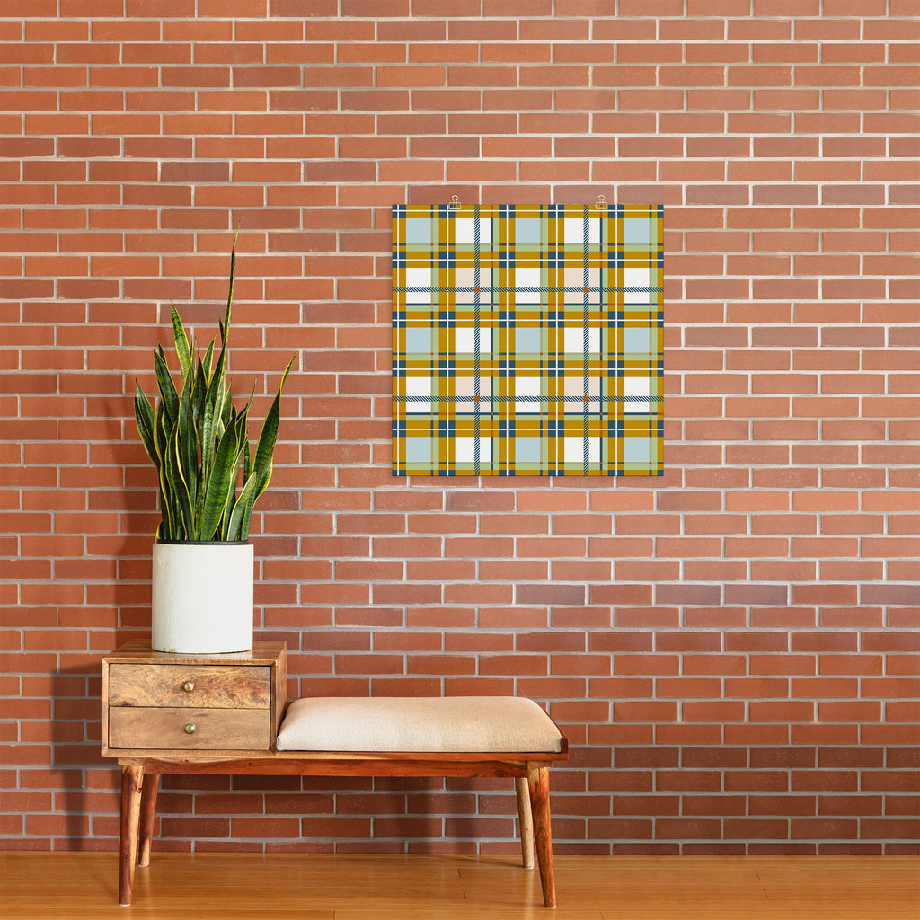 Marta Barragan Camarasa Warm Plaid Fusion Art Print