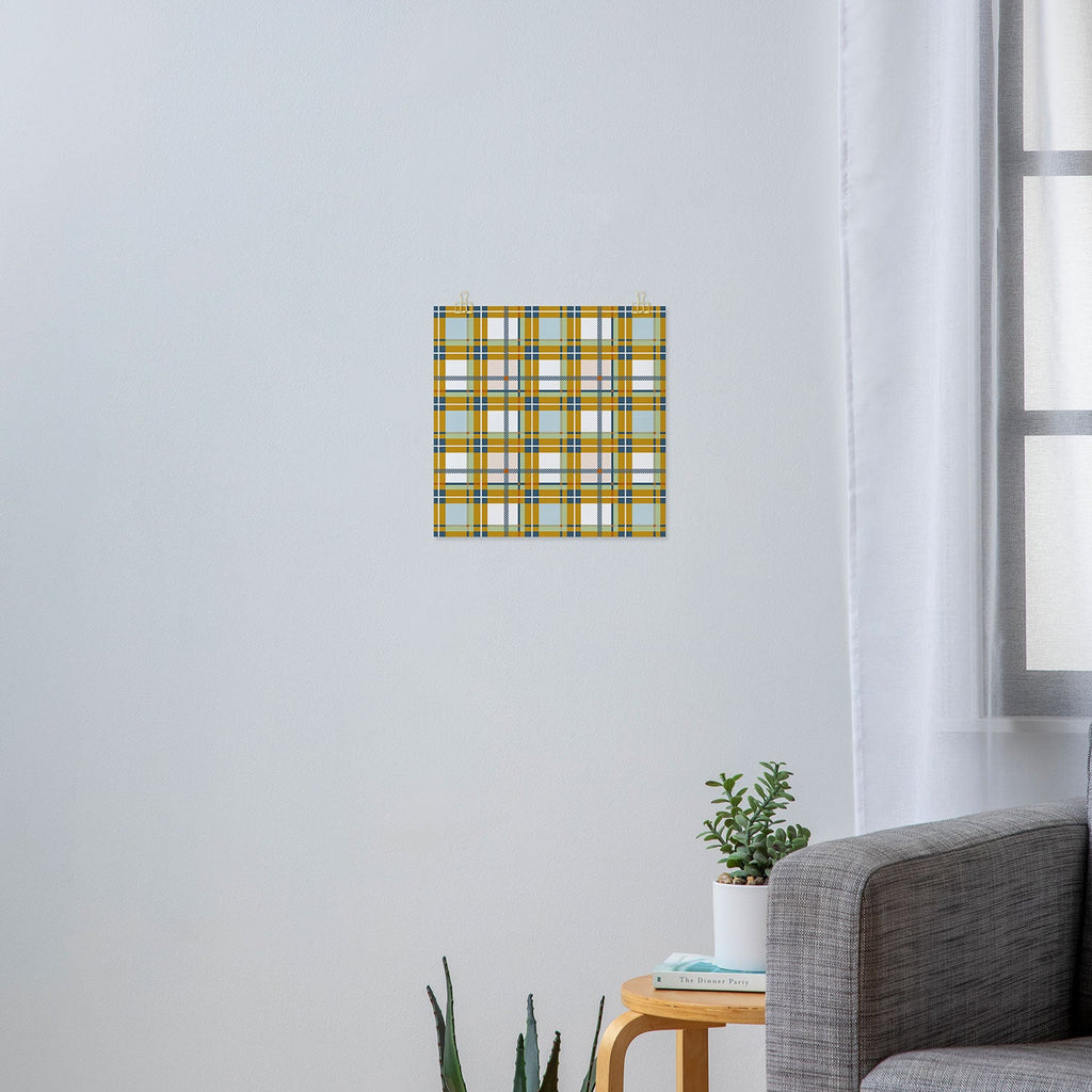 Marta Barragan Camarasa Warm Plaid Fusion Art Print