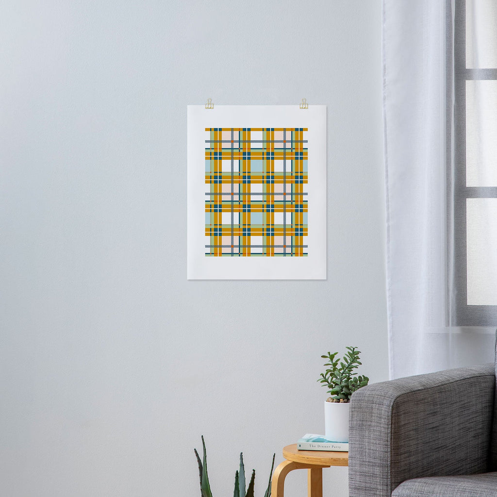 Marta Barragan Camarasa Warm Plaid Fusion Art Print
