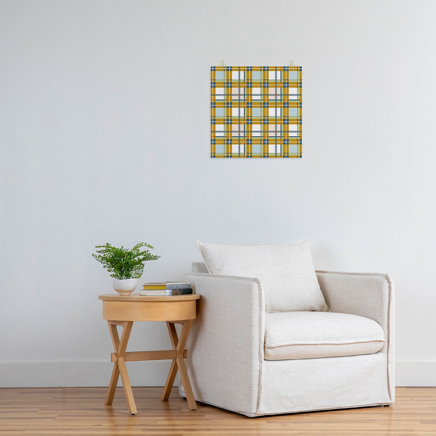 Marta Barragan Camarasa Warm Plaid Fusion Art Print