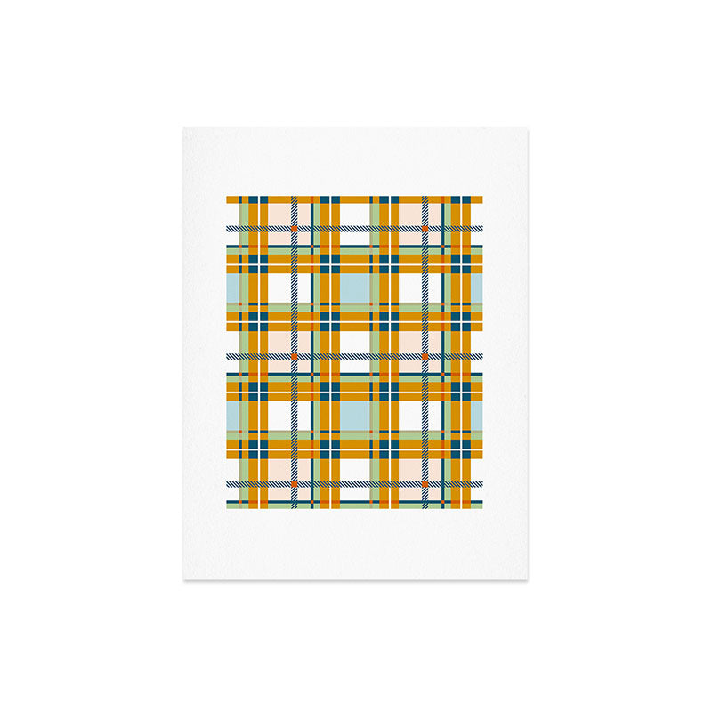 Marta Barragan Camarasa Warm Plaid Fusion Art Print