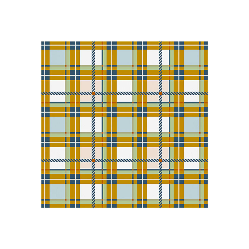 Marta Barragan Camarasa Warm Plaid Fusion Art Print