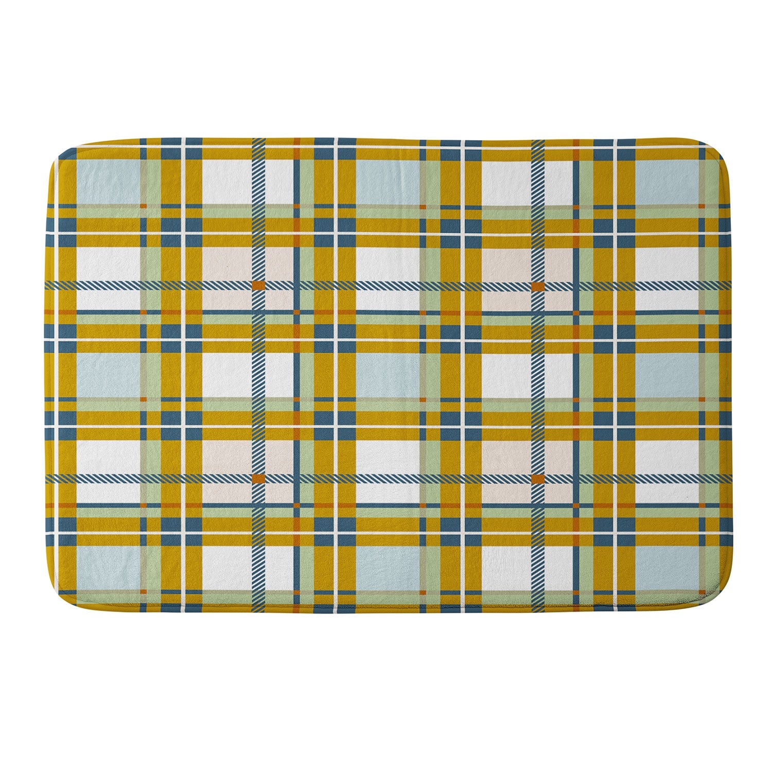 Marta Barragan Camarasa Warm Plaid Fusion Memory Foam Bath Mat