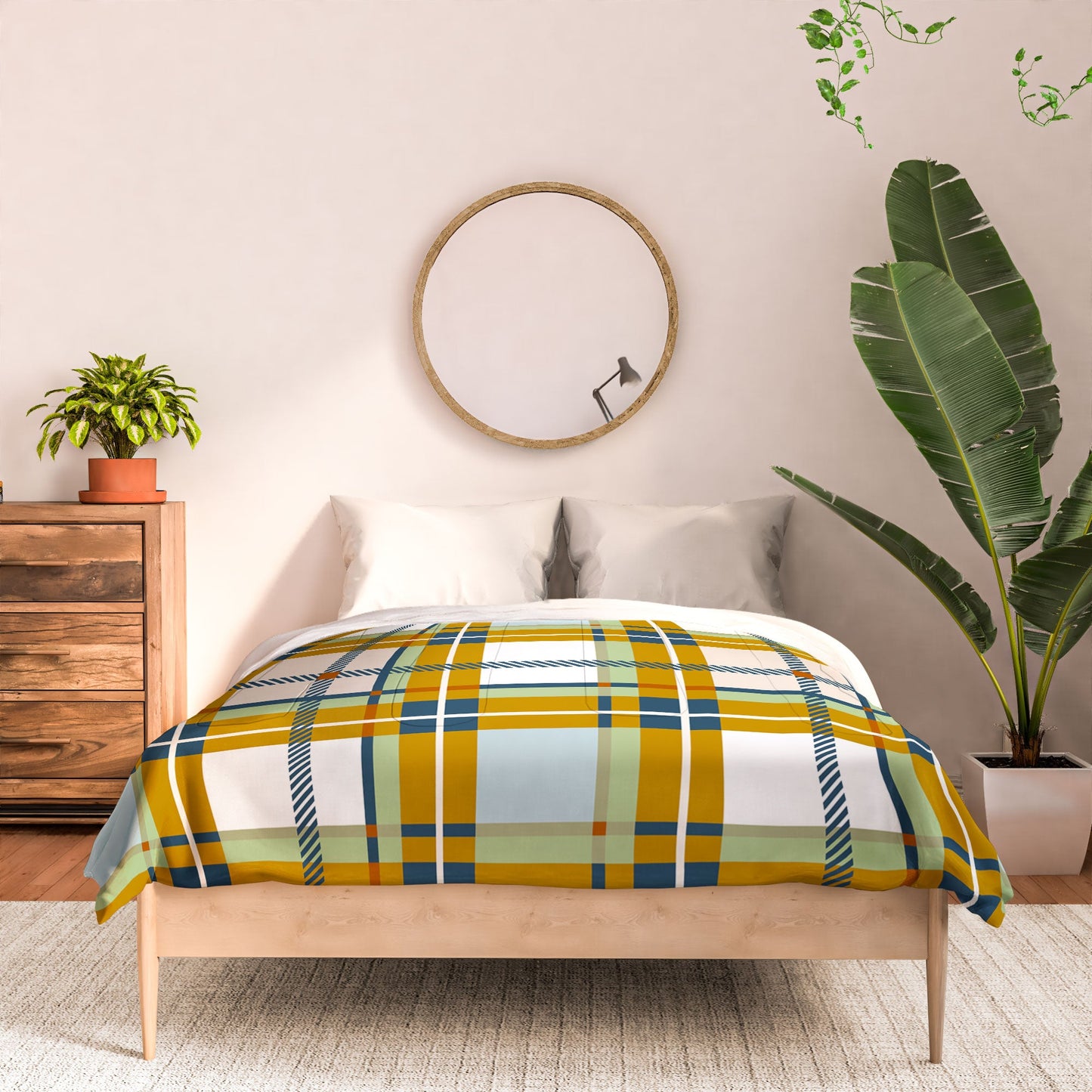Marta Barragan Camarasa Warm Plaid Fusion Comforter