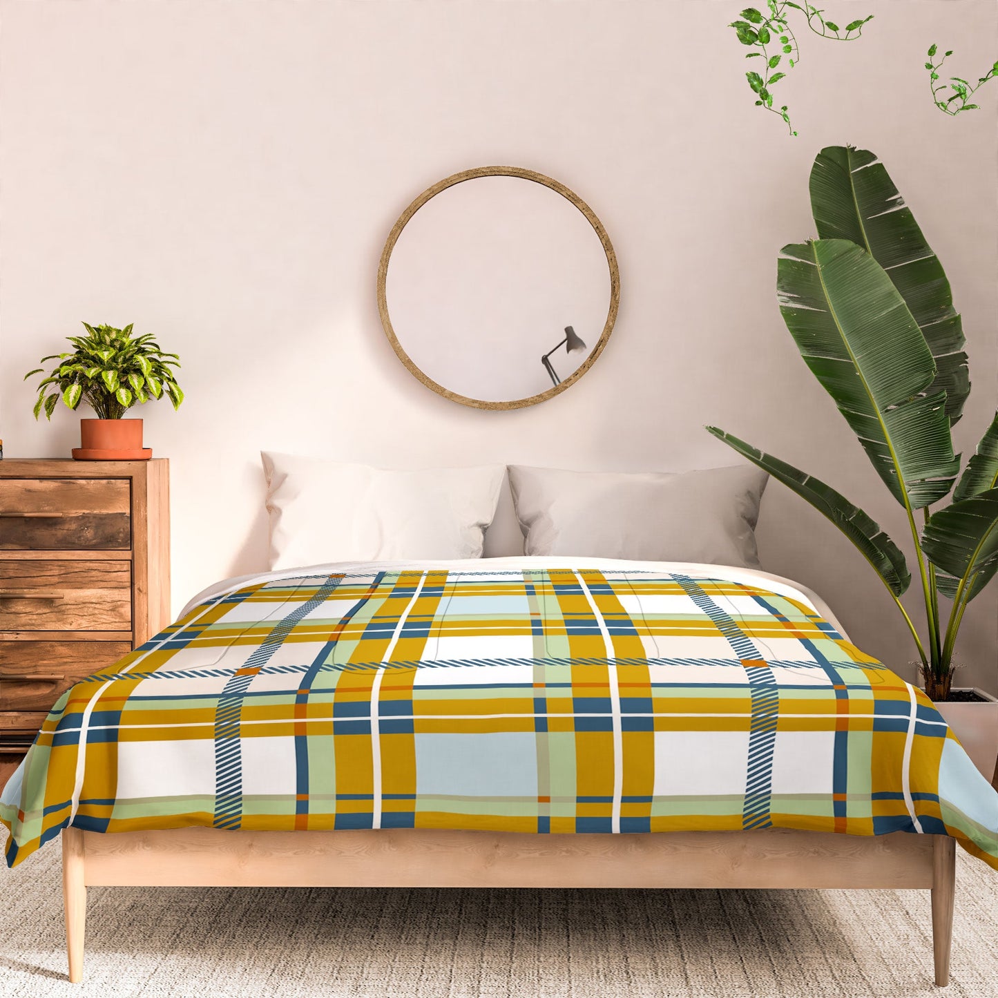 Marta Barragan Camarasa Warm Plaid Fusion Comforter