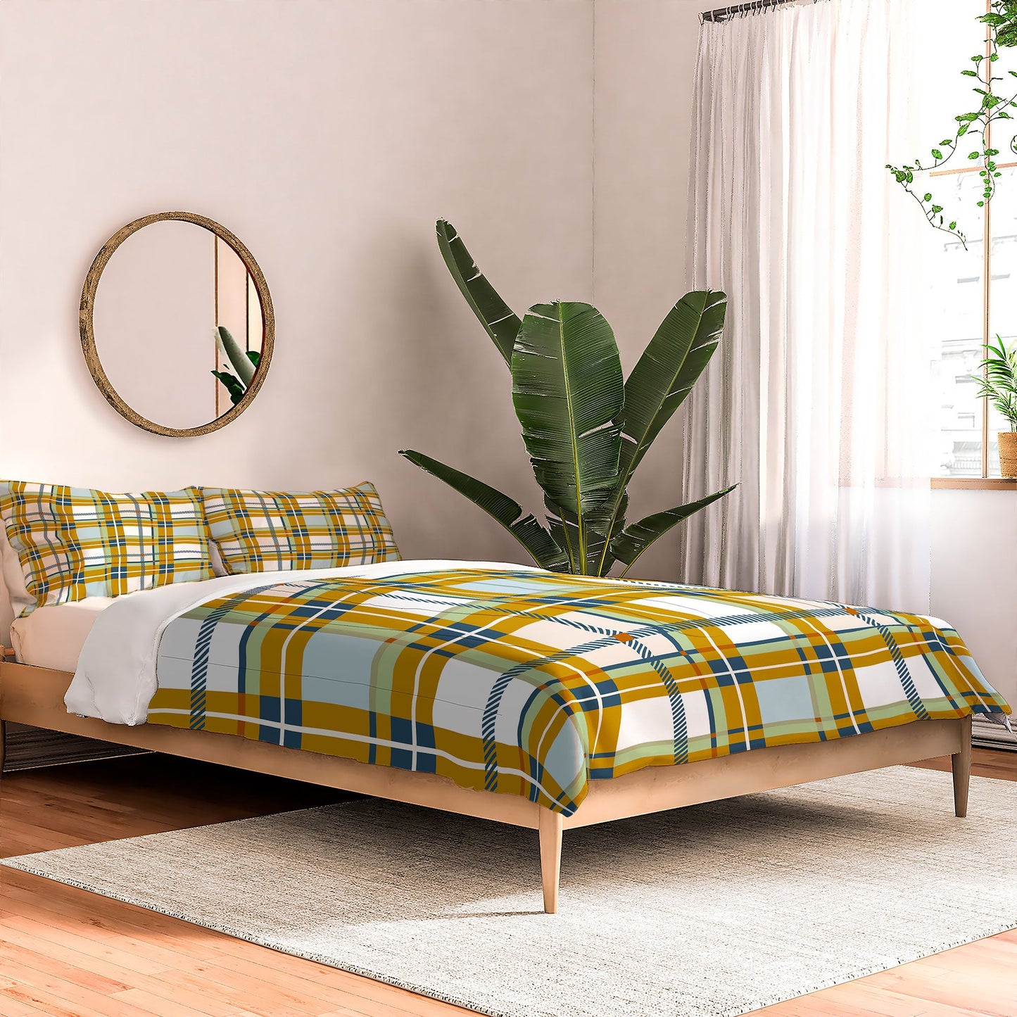 Marta Barragan Camarasa Warm Plaid Fusion Comforter