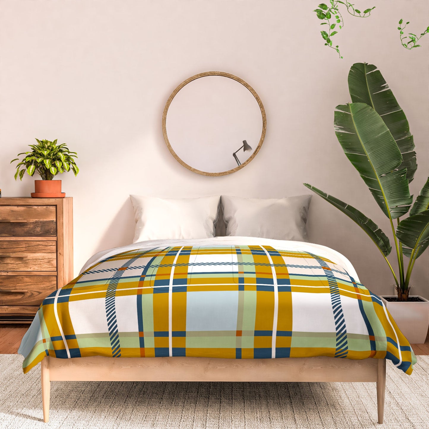 Marta Barragan Camarasa Warm Plaid Fusion Comforter
