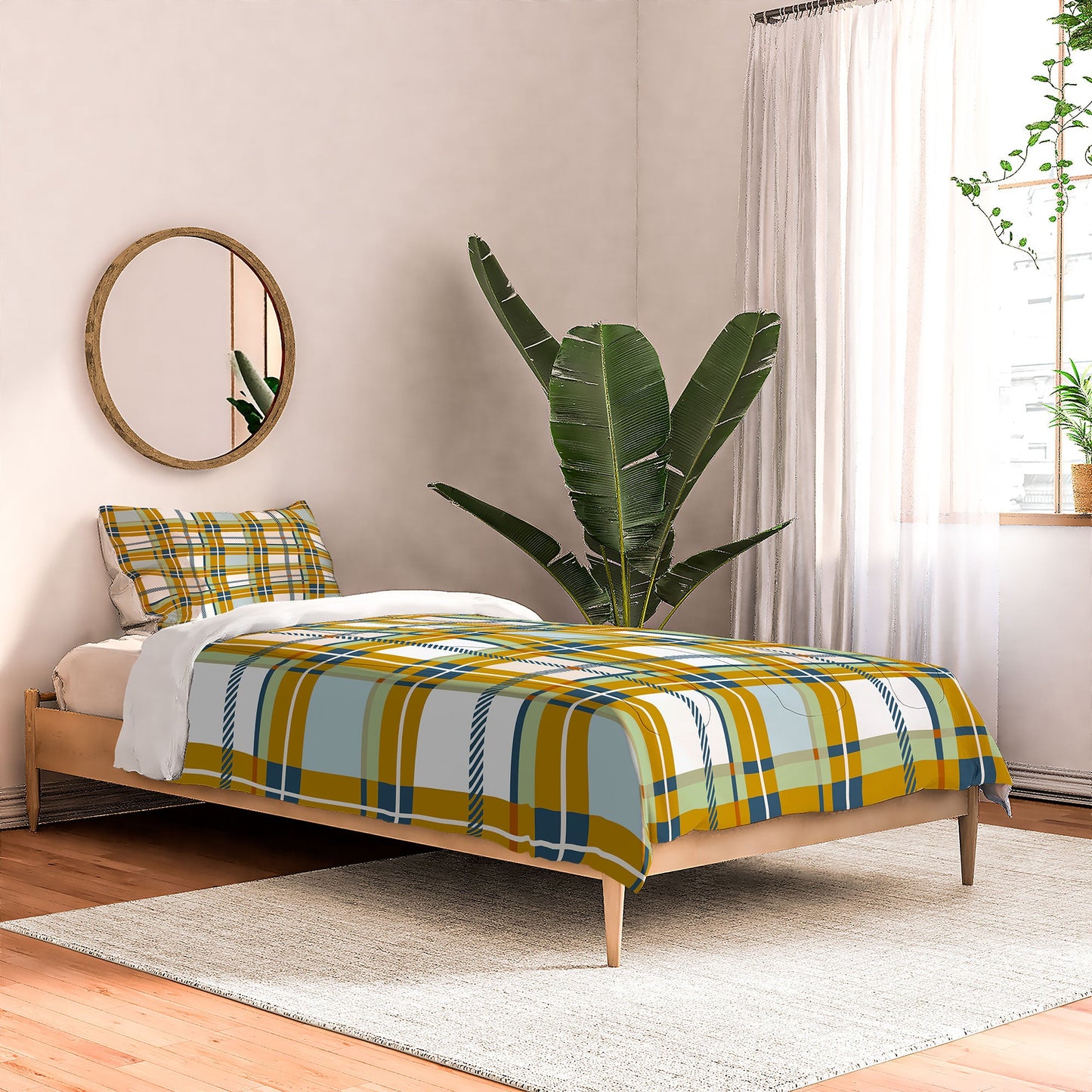 Marta Barragan Camarasa Warm Plaid Fusion Comforter