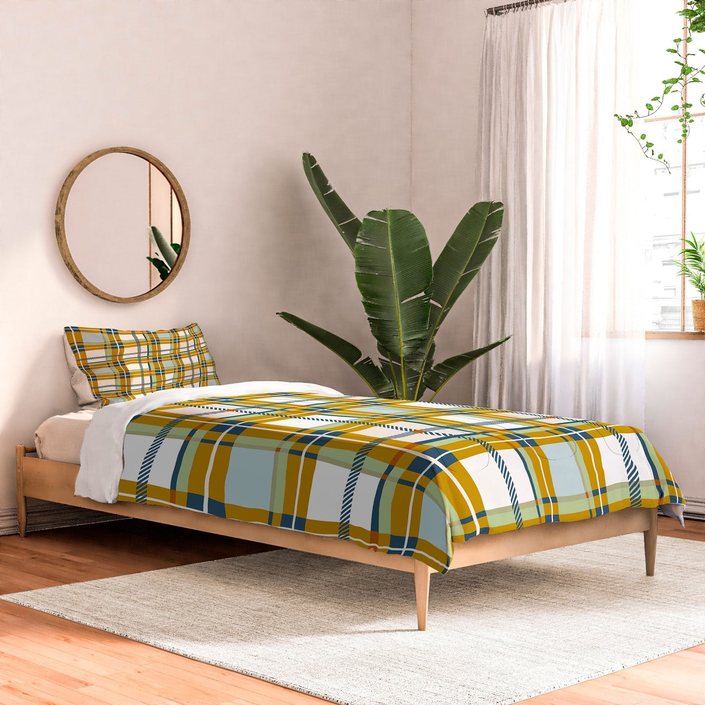 Marta Barragan Camarasa Warm Plaid Fusion Comforter