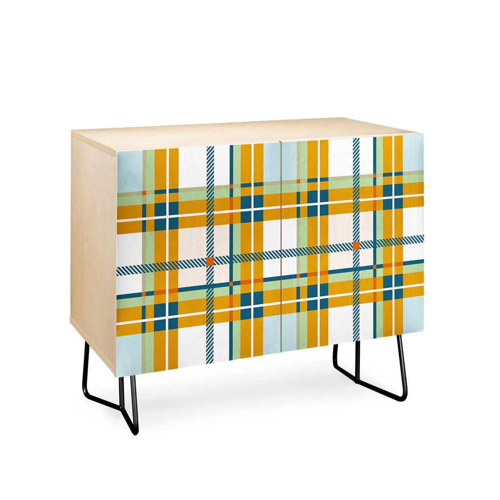 Marta Barragan Camarasa Warm Plaid Fusion Credenza