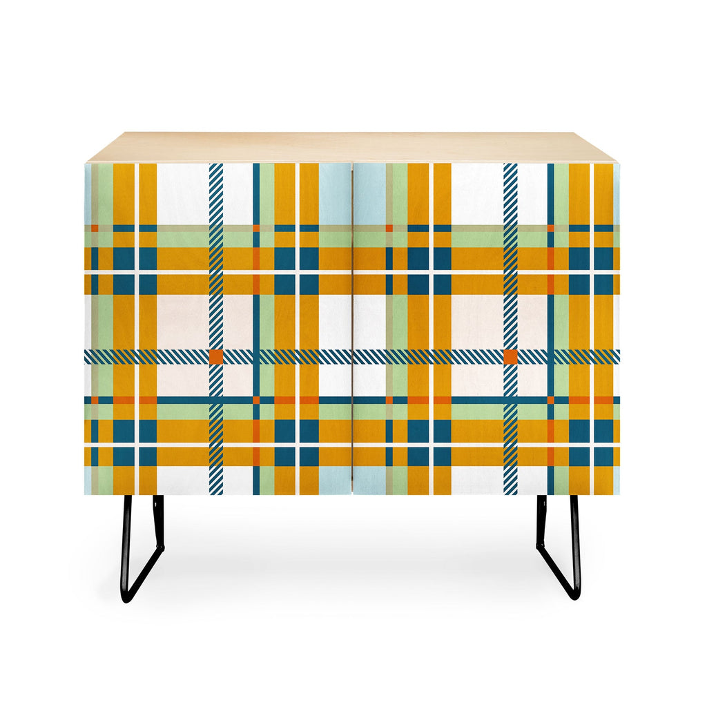 Marta Barragan Camarasa Warm Plaid Fusion Credenza