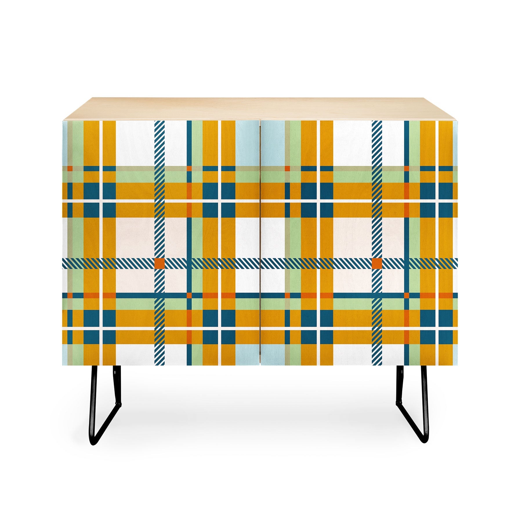 Marta Barragan Camarasa Warm Plaid Fusion Credenza