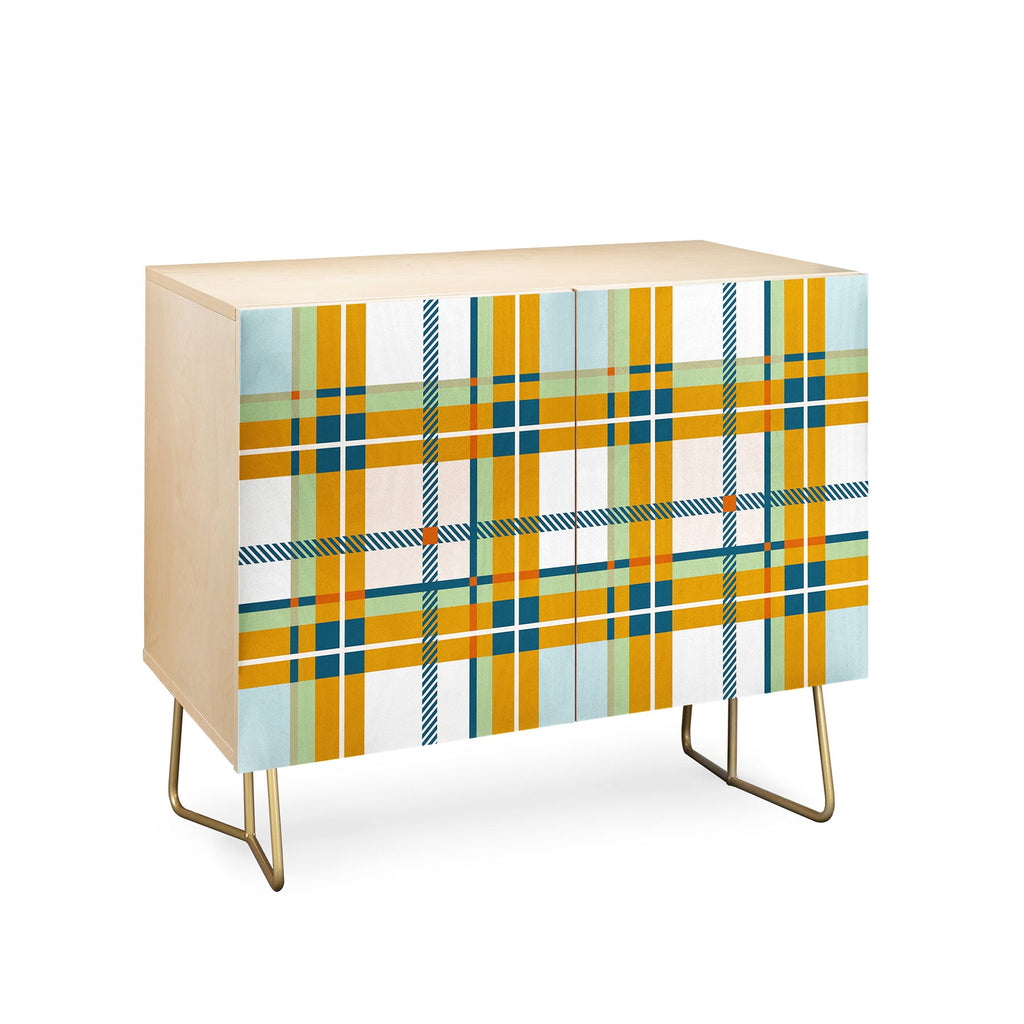 Marta Barragan Camarasa Warm Plaid Fusion Credenza