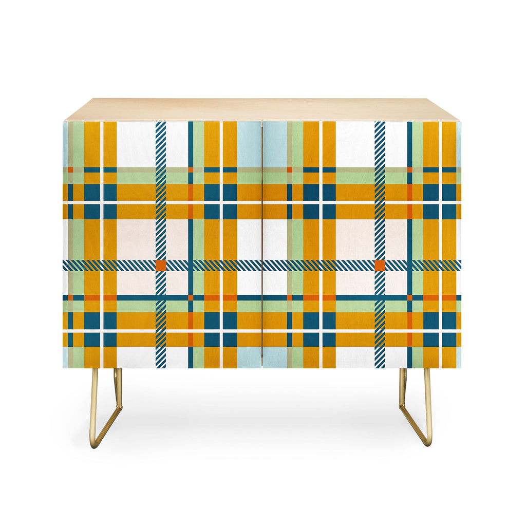 Marta Barragan Camarasa Warm Plaid Fusion Credenza