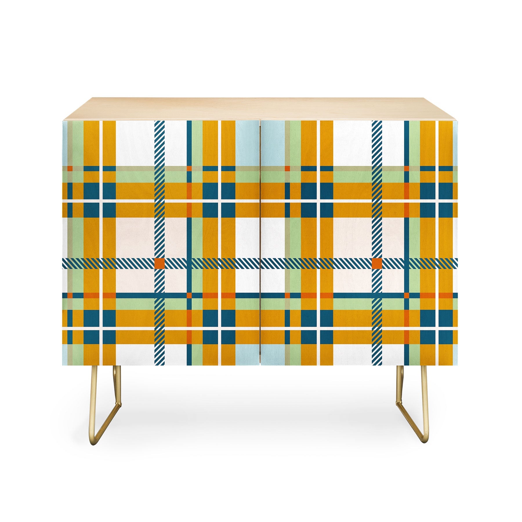 Marta Barragan Camarasa Warm Plaid Fusion Credenza